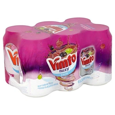 Image of Vimto Fizzy No Added Sugar 6 x 330ml (Pack of 2)