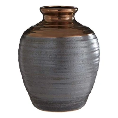 Image of Premier Housewares Vase, Ceramic, Copper, Large
