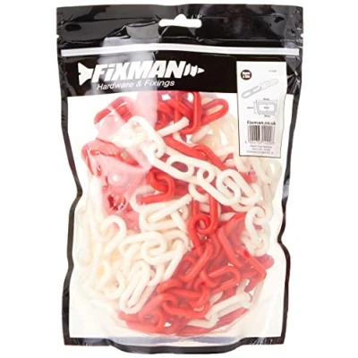 Image of Fixman Plastic Chain 6mm x 5m Red/White
