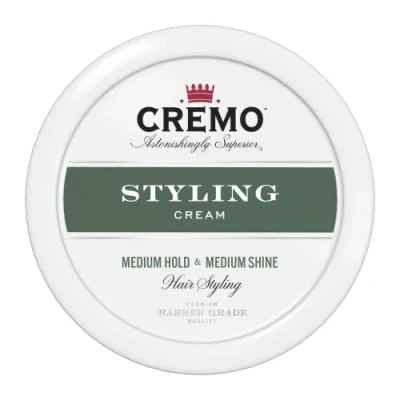 Image of CREMO Barber Grade Hair Styling Cream For Men Medium Hold &amp; Shine 113g
