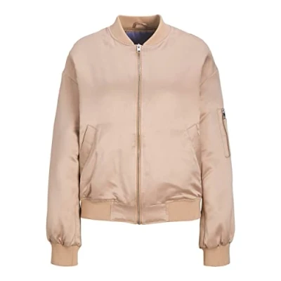 Image of JJXX Women&#039;s JXMADISON Satin Bomber Jacket, Incense, XL
