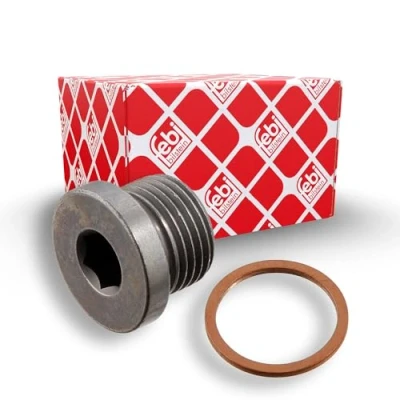 Image of 07119905428, 07119905428S1, 07119919125, 07119919125S1, 11137536578 Drain Plug FEBI BILSTEIN 48895 Steel 8 with seal ring BMW: 5 Saloon, Saloon