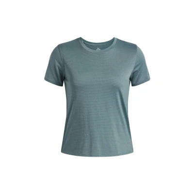 Image of Under Armour Women&#039;s Launch Short Sleeve, T Shirt with Lightweight and Breathable Design, Running Top Reflective Details,Jasper Blue / Reflective,SM