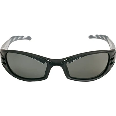 Image of 3M Fuel Safety Glasses, Silver/Black Frame, Anti Scratch, Grey Polarised Lens, 71502 00005