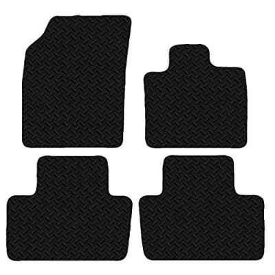 Image of Carsio Car Mats For Volvo XC90 2015 Onwards 3mm 4pc Set Tailored Fit Rubber Floor Mat Complete Accessory Black Custom Fitted Anti Slip Backing, Heavy Duty &amp; Waterproof