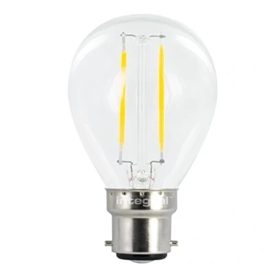 Image of Integral LED Non Dimmable Wide Beam Angle Golfball Mini Globe Bulb (B22 Bayonet, 2 W LED, 2700 k, 250 lm) Warm White