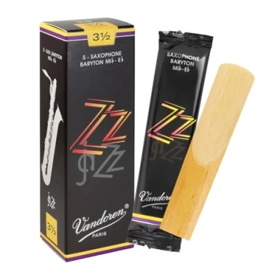 Image of Vandoren &quot;ZZ&quot; Baritone saxophone reeds, box of 5 Strength 3,5