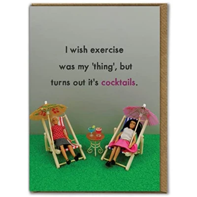Image of Bold &amp; Bright Funny Birthday Card &#039;Cocktails&#039; Hilariously Cards For Women Cheeky Her Girls Ladies Friends Novelty Humour