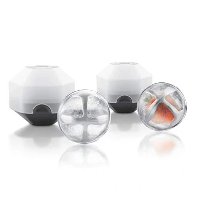 Image of Final Touch Anchoriceô Spheres 2 Pack Chills Drinks Stainless Steel &amp; Silicone Ice Cube Moulds