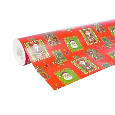 Image of Clairefontaine Ref 211302C Christmas Alliance Long Roll Wrapping Paper (Single Roll) 70cm Width x 50m Length, 60gsm Boxes Design
