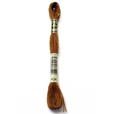 Image of DMC 117 434 6 Strand Cotton Embroidery Floss Light Brown 2.3 m