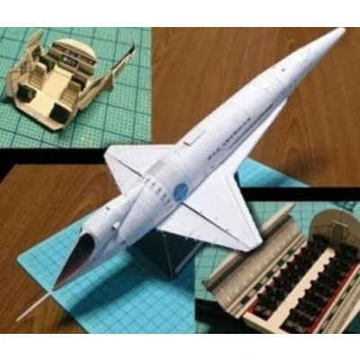 Image of Film 2001 A Space Odissey Orion spacecraft 3D Paper model kit Toy Kids Gifts
