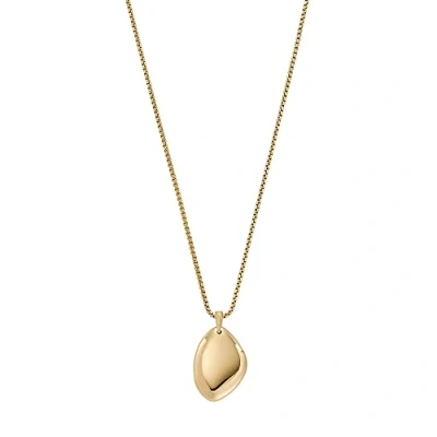 Image of Skagen Necklace for Women Kariana Gold Tone Stainless Steel Pendant Necklace, Length: 450mm+50mm, Width: 15.3mm, Height: 21.6mm, SKJ1725710