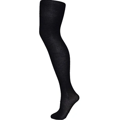 Image of Silky 300 Denier Opaque Warm Fleece Tights Black X Large