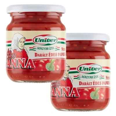 Image of Univer Hungarian Sweet Anna Mild Crushed Raw Red Pepper (Edes Anna) 200g [Pack of 2]