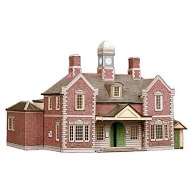 Image of Superquick Terminus Building or Through Station 1/72 OO/HO Card Model Kit