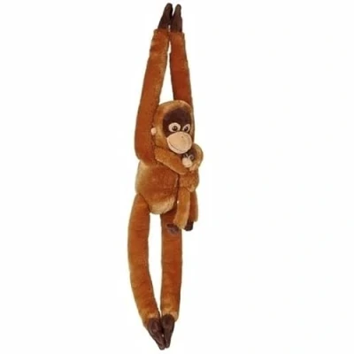 Image of Ravensden Soft Plush Orang Utan Hanging With Baby 84cm