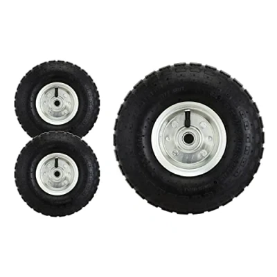 Image of 10&quot; Pneumatic Wheels For Sack Trucks/Trolleys/Wheelbarrows (Set Of 2)