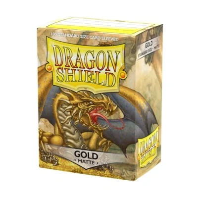 Image of Arcane Tinman ART11006 Sleeves: Dragon Shield Matte Gold Standard 100pk Gold, One Size