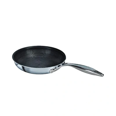 Image of Circulon SteelShield C Series Stainless Steel Frying Pan 22cm Induction with Hybrid Non Stick, Metal Utensil Safe &amp; Dishwasher Cookware