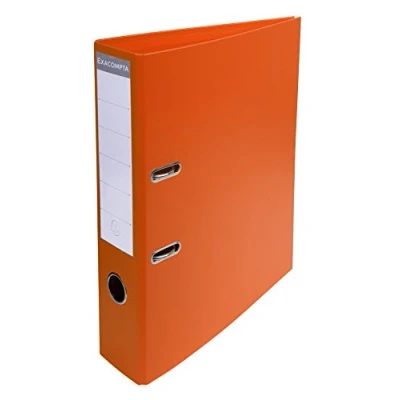 Image of Exacompta Ref 53744E Prem&#039;Touch PVC Lever Arch File 320 x 290mm in Size, 2 Rings, Can Hold A4 Documents, 70mm Spine, 75mm FSC Certified Orange Cover