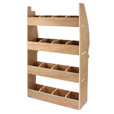 Image of Van Racking Unit Tool Storage Ply Toolbox Shelves Shelving Rack Organiser Removable Dividers Driver &amp; Passenger Side 4 16 Compartments 12mm Thick Plywood 116 x 67.5 28.5cm FREE Fixings
