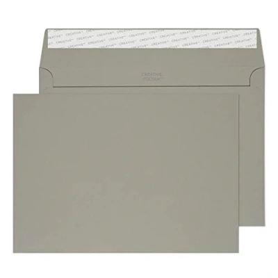 Image of Blake Creative Colour C5 162 x 229 mm 120 gsm Peel &amp; Seal Wallet Envelopes (45325) Storm Grey Pack of 25