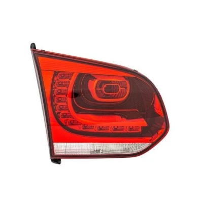 Image of 5K0945093AF, 5K0945093R Rear light HELLA 2SA 010 409 131 Left Inner Section LED, W16W 12V dark, red with bulb, bulb holder VOLKSWAGEN: GOLF 6