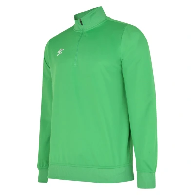 Image of Umbro Mens Club Essential Half Zip Sweatshirt (Emerald) Size Large