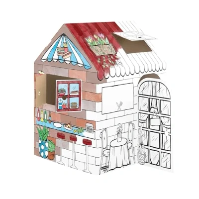 Image of BANKERS BOX at Play Treats and Eats Cardboard Playhouse for Children Craft Colouring Medium 100% Recyclable FSC Certified White