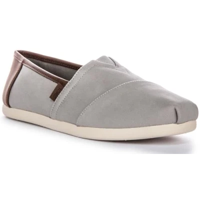 Image of Toms Alpargata 3.0 Vegan Leather Trim men&#039;s Espadrilles / Casual Shoes in Grey