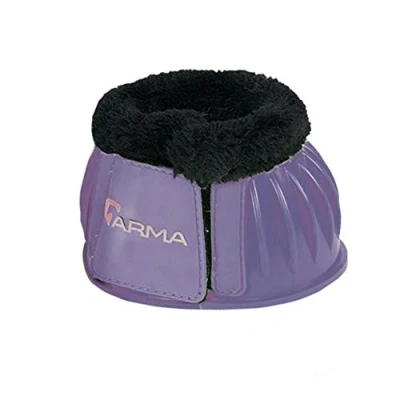 Image of Shires OverReach Boots Fur Trim Purple Full