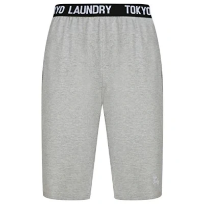 Image of Tokyo Laundry Men&#039;s Wearside Cotton Lounge Pyjama Shorts Light Grey Marl S