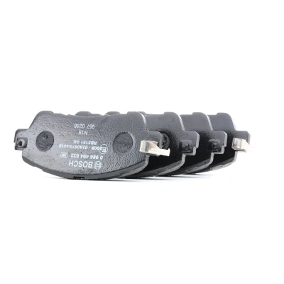 Image of DAY53328ZA, DAY63328ZA, DBY13328ZA, DHY83328Z, DHY93328Z Brake pad set BOSCH 0 986 494 832 Low Metallic MAZDA: 2 Hatchback