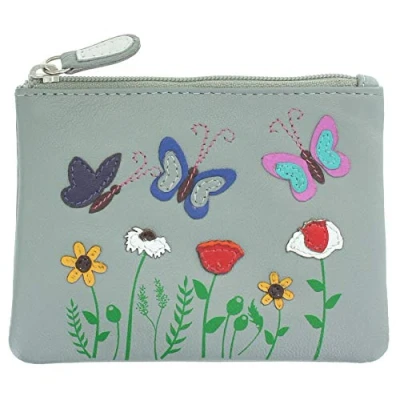 Image of Mala Leather Sophia Collection Soft Coin Purse RFID 4215_42 Grey