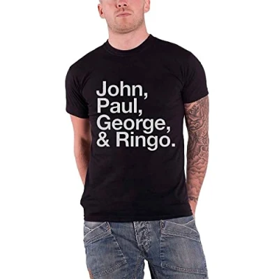 Image of Unknown Men&#039;s John Paul George and Ringo T Shirt, Black, L UK