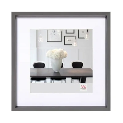 Image of walther Design Picture Frame Steel 20 x cm with PassepArtout, Style Plastic ES220D