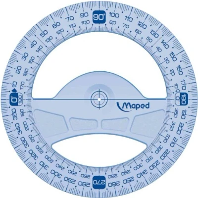 Image of Maped 242360 Protractor Protractors (Plastic, Transparent)