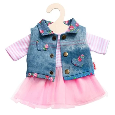 Image of Heless 2550Heless Lace Dress with Denim Vest for Doll