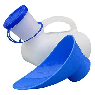 Image of Urine Bottle for Men and Women 1000 ml Portable Emergency Urinal Toilet with Carry Handle Travel Camping Outdoor Car Mobile Children