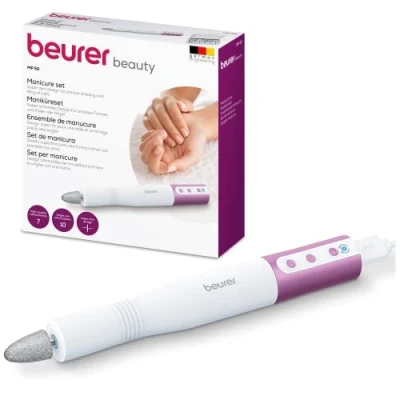 Image of Beurer MP52 Nail Drill, Electric Manicure Set, Device for Precise Shaping and Filing of Nails, Powerful Cutter, up to 15,000 rpm, 7 High Quality Attachments, Hands &amp; Feet