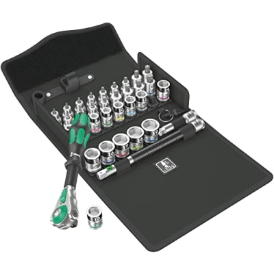 Image of Wera 8100 SB All in Zyklop Speed Ratchet Set, 3/8&quot; Drive, 35 Pieces 05003536001