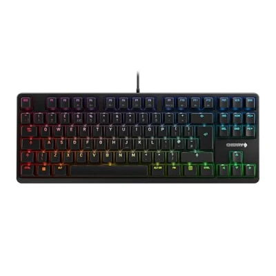 Image of CHERRY G80 3000N RGB TKL, Wired Gaming Keyboard without Numeric Keypad, UK Layout (QWERTY), Lighting, Original MX SILENT RED Switches, Black