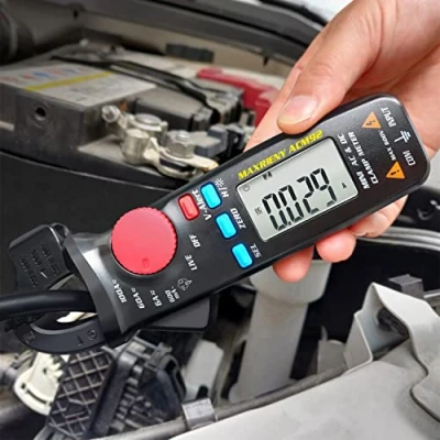 Image of MAXRIENY DC AC Clamp Meter 6000 Counts True RMS Digital Multimeter Amp Resistance Frequency V Alert Continuity Voltage Tester