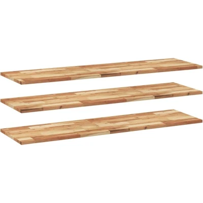 Image of vidaXL Floating Shelves 3 pcs 160x40x2 cm Oil Finished Solid Wood Acacia