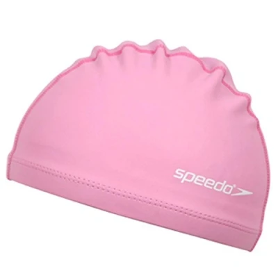 Image of Speedo Unisex Ultra Pace Swimming Cap 3 Panel Design , Pink, One Size