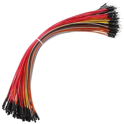 Image of Breadboard Jumper Wires 20AWG, Female to Male Cables 30CM 12&#039;&#039; M/F Bestlus Exclusives 10 Colors Pack of 120 Square Head 0.1&#039;&#039; (12&#039;&#039;, M/F)