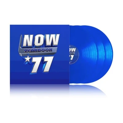Image of NOW That&#039;s What I Call Music Yearbook &#039;77 Blue vinyl Sealed 2024 UK 3 LP set LPYBNOW77