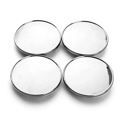 Image of RhinoTuning 4 PCS 69.45 mm Wheel Center Caps Compatible With 2000 2011 Focus MK1, OD: 2.73 in / ID: 1.98 50.34 Chrome Hub Trims