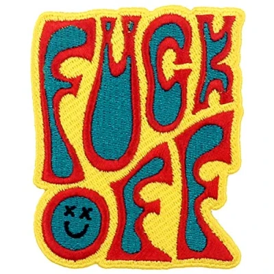 Image of FCK Off Patch Embroidered Biker Applique Iron On Sew Emblem